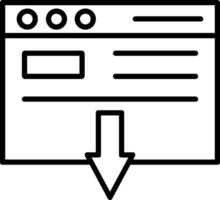 Landing Page Line Icon vector