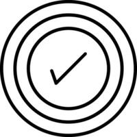 Goals Completion Line Icon vector