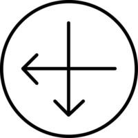 Intersect Line Icon vector