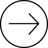 Right Arrow Line Icon vector