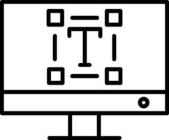 Typography Line Icon vector