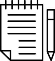 Note Pad Line Icon vector