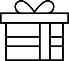 Gift Box Line Icon vector