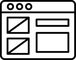 icono de línea de estructura alámbrica vector