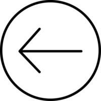 Left Arrow Line Icon vector