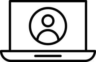 User Profile Line Icon vector