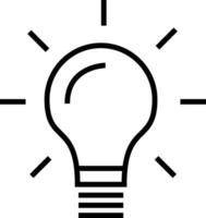 Idea Bulb Line Icon vector