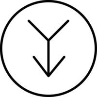 Merge Line Icon vector