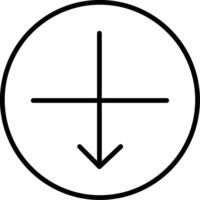 Intersect Line Icon vector