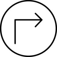 giro línea icono vector