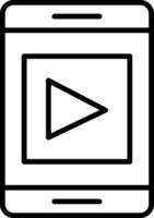 Mobile App Line Icon vector
