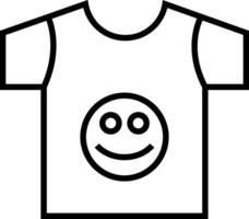 T Shirt Line Icon vector