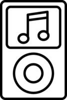 Music Player Line Icon vector