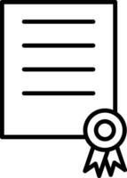 Certficate Line Icon vector