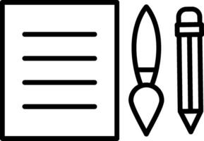 Edit Tools Line Icon vector