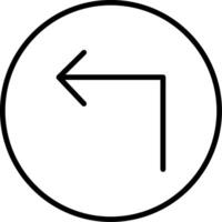 Turn Line Icon vector