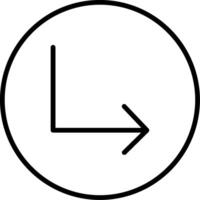 Turn Line Icon vector