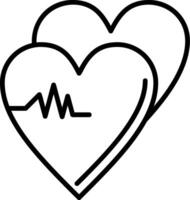 Heart Line Icon vector