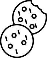 Cookie Line Icon vector