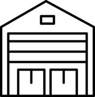 Warehouse Line Icon vector