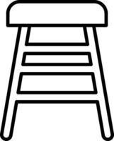 Bar Stool Line Icon vector