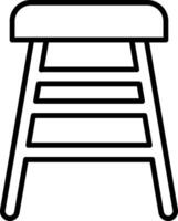 Bar Stool Line Icon vector