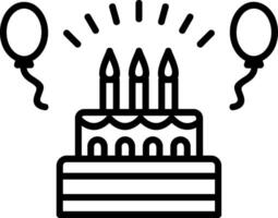 Birthday Line Icon vector