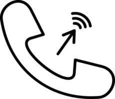 Phone Call Line Icon vector