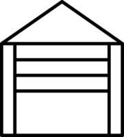 Garage Line Icon vector