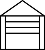 Garage Line Icon vector