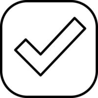 Checkmark Line Icon vector