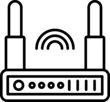 Router Line Icon vector