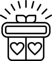 Gift Line Icon vector