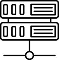 Server Line Icon vector