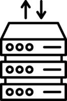 Data Center Line Icon vector