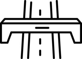 icono de línea de autopista vector