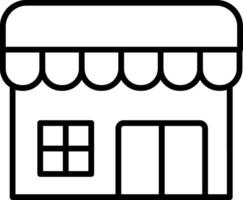 Supermarket Line Icon vector