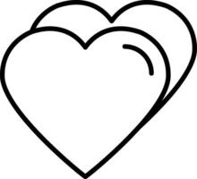 Heart Line Icon vector