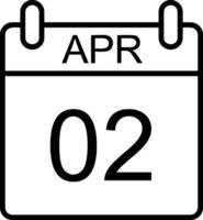 April Line Icon vector