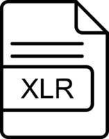 XLR File Format Line Icon vector
