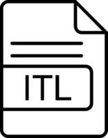 ITL File Format Line Icon vector