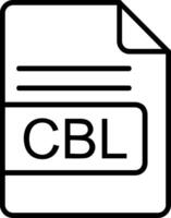 cbl archivo formato línea icono vector