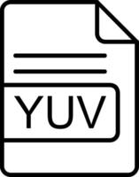 YUV File Format Line Icon vector