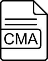 cma archivo formato línea icono vector