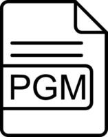 PGM File Format Line Icon vector