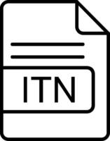 ITN File Format Line Icon vector