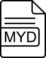 MYD File Format Line Icon vector