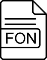 FON File Format Line Icon vector