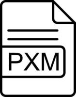 PXM File Format Line Icon vector