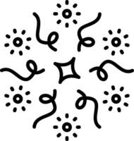 Firework Line Icon vector